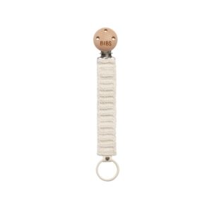 BIBS Pacifier Clip Knitted Ivory