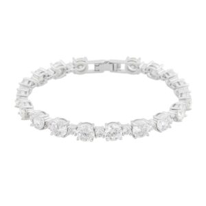 Snö Of Sweden Essence Big Stone Bracelet Silver/Clear 17cm