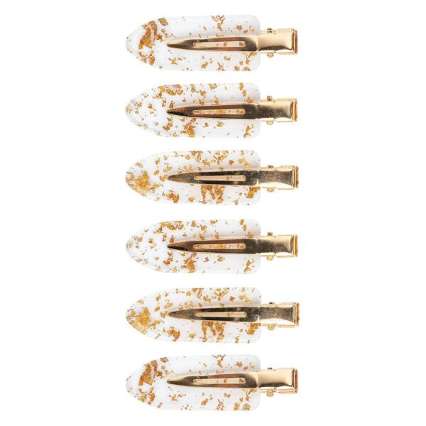 Brushworks Gold Flake No Crease Clips 6pcs