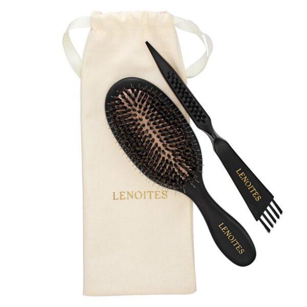 Lenoites Hair Brush Wild Boar Black