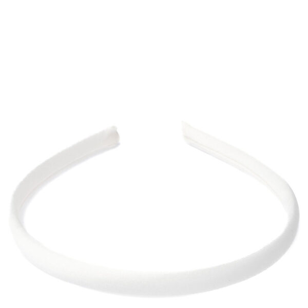 DARK Satin Hair Band Thin Off White