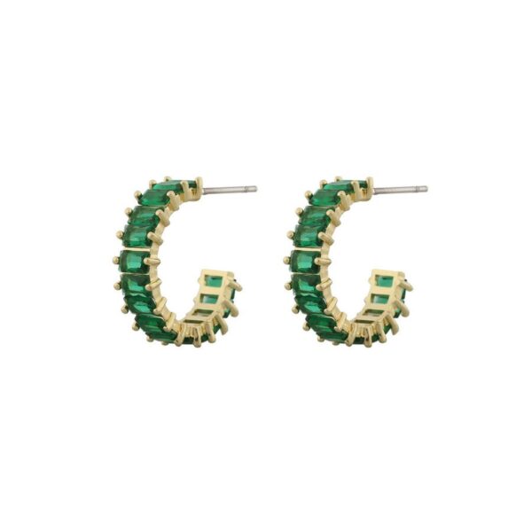 Snö Of Sweden Rola Oval Earring Gold/Green 20mm