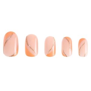 DUFFBEAUTY Reusable Press-On Manicure Golden Peach