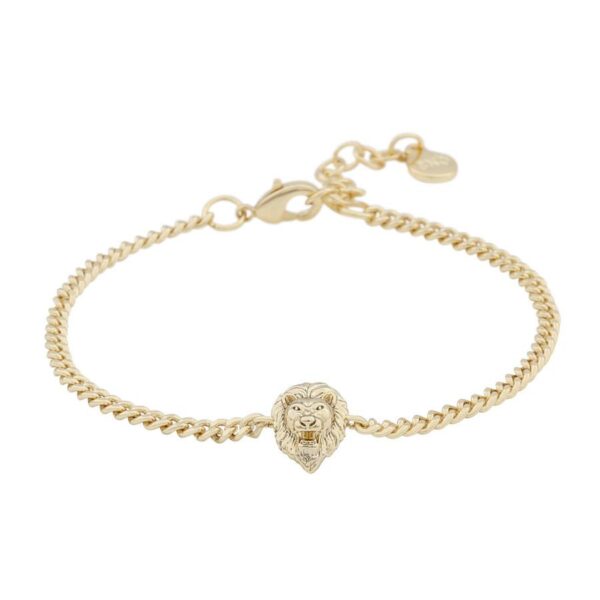 Snö Of Sweden Oz Lion Chain Bracelet Plain Gold 16-18