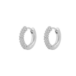 Snö Of Sweden Brooklyn Ring Earring Silver/Clear Onesize