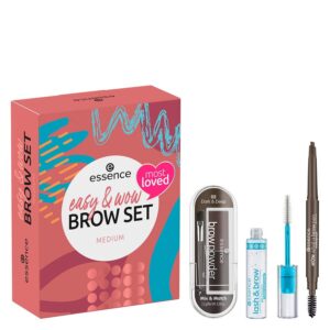 essence Easy & WOW Brow Set Medium 3pcs