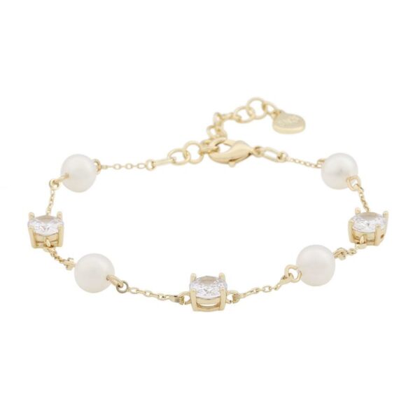 Snö Of Sweden Saga Bracelet Gold/Clear 16-18