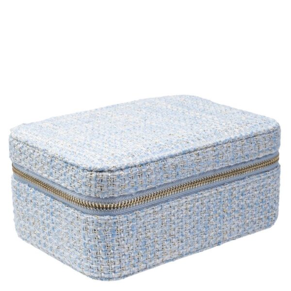 DARK Tweed Jewellery Box Light Blue