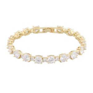 Snö Of Sweden Essence Big Stone Bracelet Gold/Clear 17cm