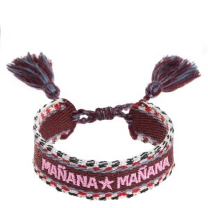 DARK Woven Friendship Bracelet Man^ana Man^ana Wine