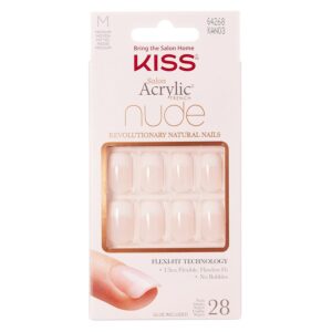 KISS Salon Acrylic Nude Nails Cashmere 28pcs