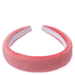 DARK Velvet Hair Band Broad Geranium Pink