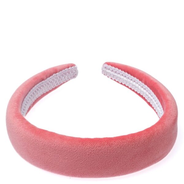 DARK Velvet Hair Band Broad Geranium Pink