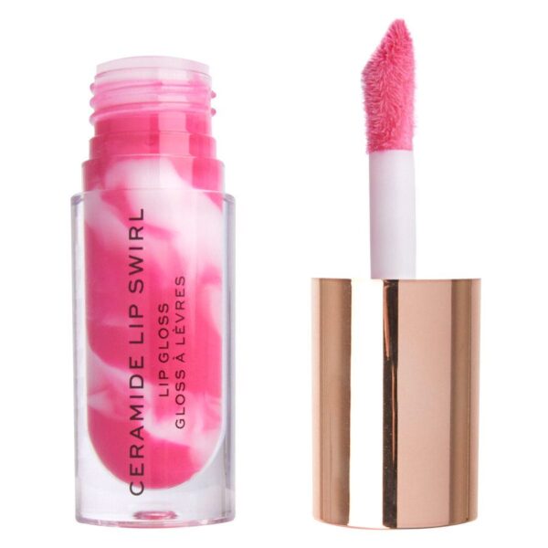 Makeup Revolution Lip Swirl Ceramide Gloss Berry Pink 4