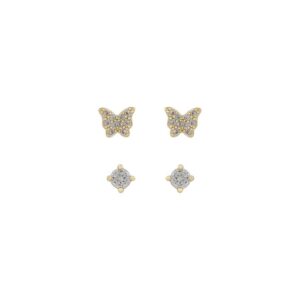 Snö Of Sweden Vega Earring Set Gold/Clear