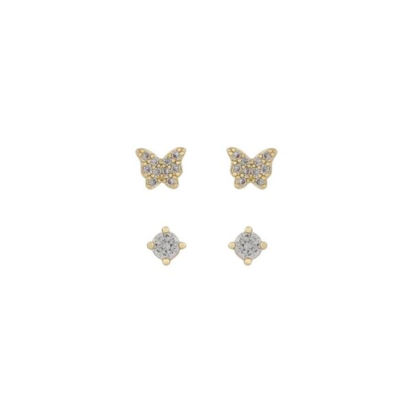 Snö Of Sweden Vega Earring Set Gold/Clear