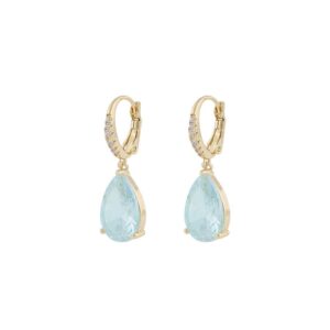 Snö Of Sweden Ashley Drop Pendant Earring Gold/Light Blue Onesize