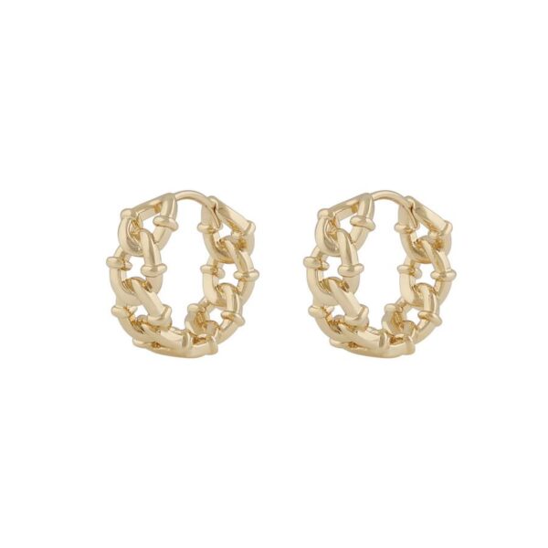 Snö Of Sweden Gina Ring Earring Plain Gold Onesize