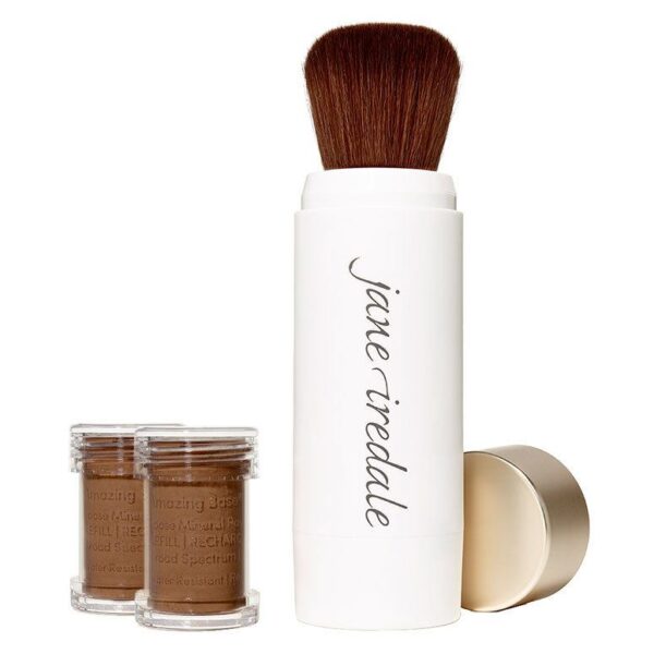 Jane Iredale Amazing Base Refillable Brush Mahogany 2x Refills