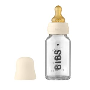 BIBS Baby Glass Bottle Complete Set Latex Ivory 110ml