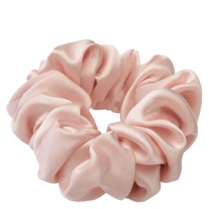 Lenoites Mulberry Silk Scrunchie Pink