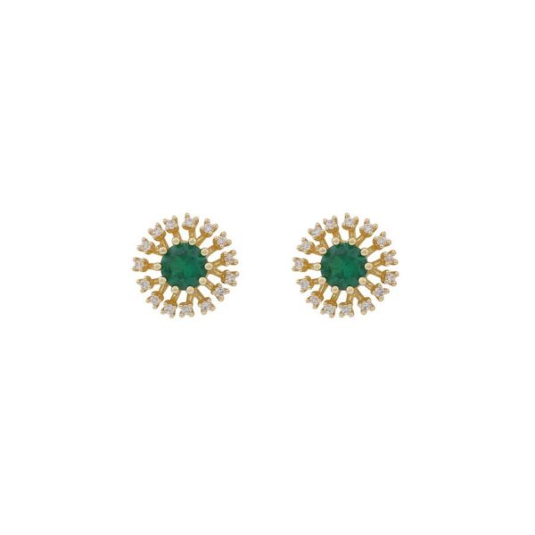 Snö Of Sweden Wiz Small Earrings Gold/Green 11mm