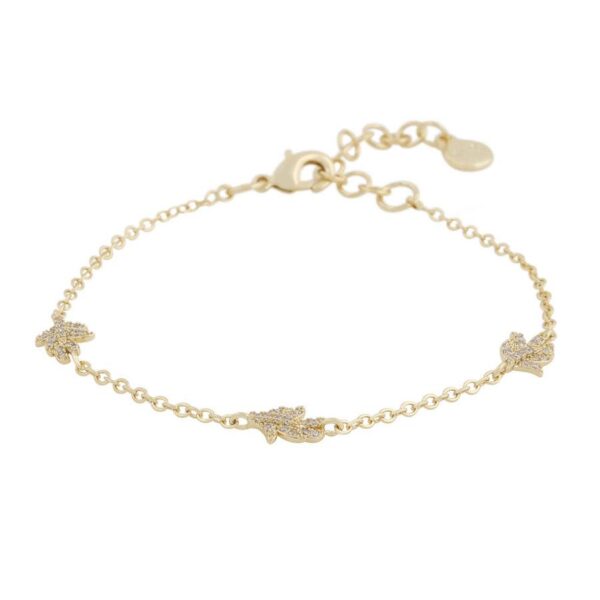 Snö Of Sweden North Chain Bracelet Gold/Clear 16-18