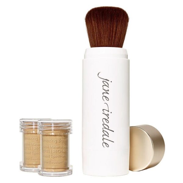 Jane Iredale Amazing Base Refillable Brush Latte 2x Refills