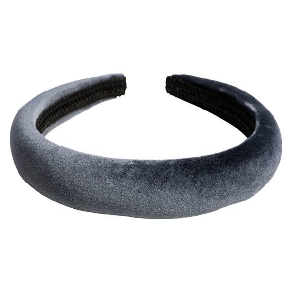 DARK Velvet Hair Band Broad Steel Blue