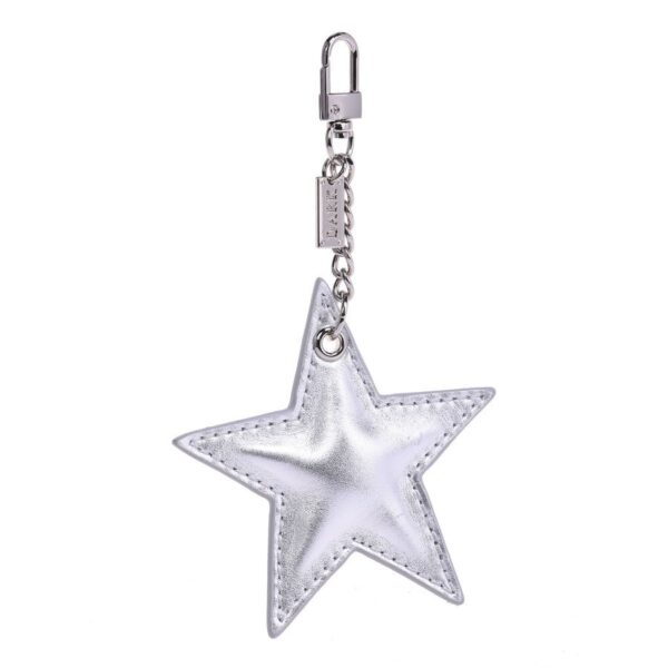 DARK Leather Star Charm Nappa Silver