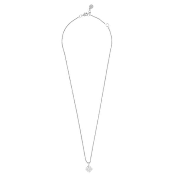 Snö Of Sweden Ashley Stone Pendant Necklace Silver/Clear 45cm