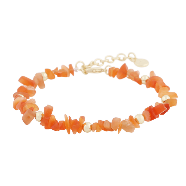 Snö Of Sweden Capri Stone Bracelet Gold/Orange 16–18