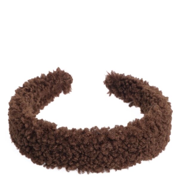 DARK Teddy Hairband Broad Chocolate Brown