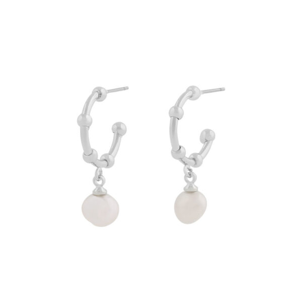 Snö Of Sweden Julie Oval Earring Silver/White