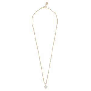 Snö Of Sweden Ashley Stone Pendant Necklace Gold/Clear 45cm