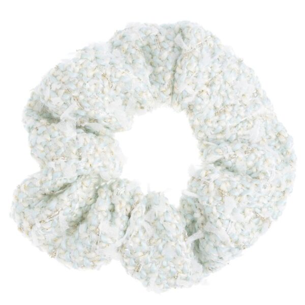 DARK Tweed Scrunchie Teal