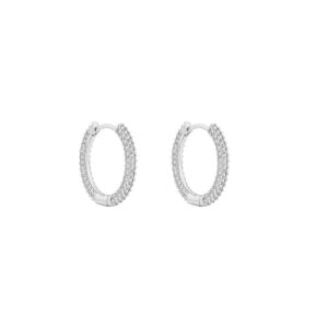 Snö Of Sweden North Ring Earrings Silver/Clear 18mm