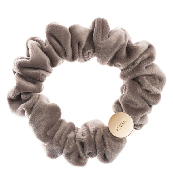 DARK Velvet Mini Schrunchie Taupe