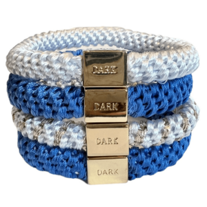 DARK Fat Hair Ties Strong Blue 4pcs