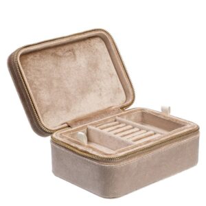 DARK Velvet Jewellery Box Sparkled Champagne