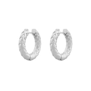 Snö Of Sweden Dublin Thick Ring Earring Plain Silver 20mm