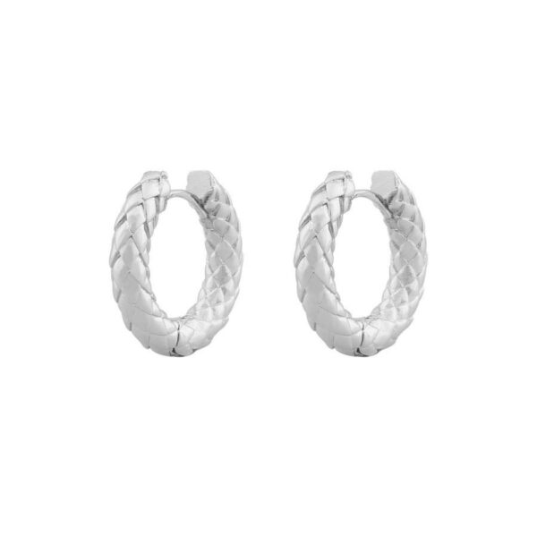 Snö Of Sweden Dublin Thick Ring Earring Plain Silver 20mm