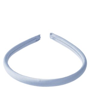 DARK Satin Hair Band Thin Light Blue