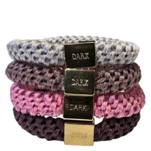 DARK Fat Hair Ties Combo Plum Mix 4pcs