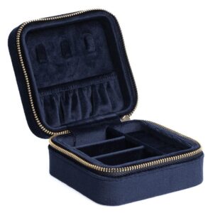 DARK Velvet Jewellery Box Mini Navy Blue