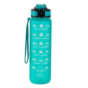 Hollywood Motivational Bottle 1000ml - Turquoise