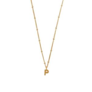 Initial P Satellite Chain Necklace