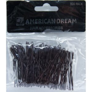 American Dream Wavy Pins Brown 6.5cm Brown