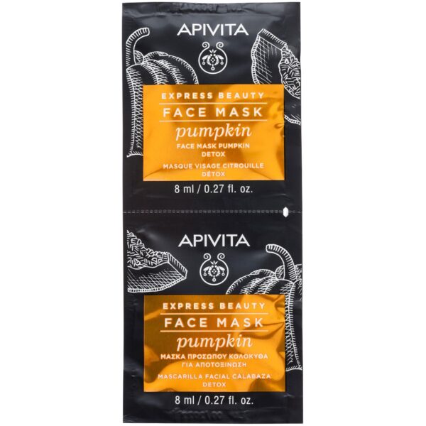 APIVITA Express Beauty Detox Face Mask with Pumpkin 2X8 ml