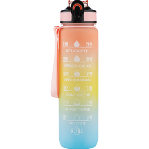 Beauty Rebels Motivational Water Bottle 1 L  Sunset